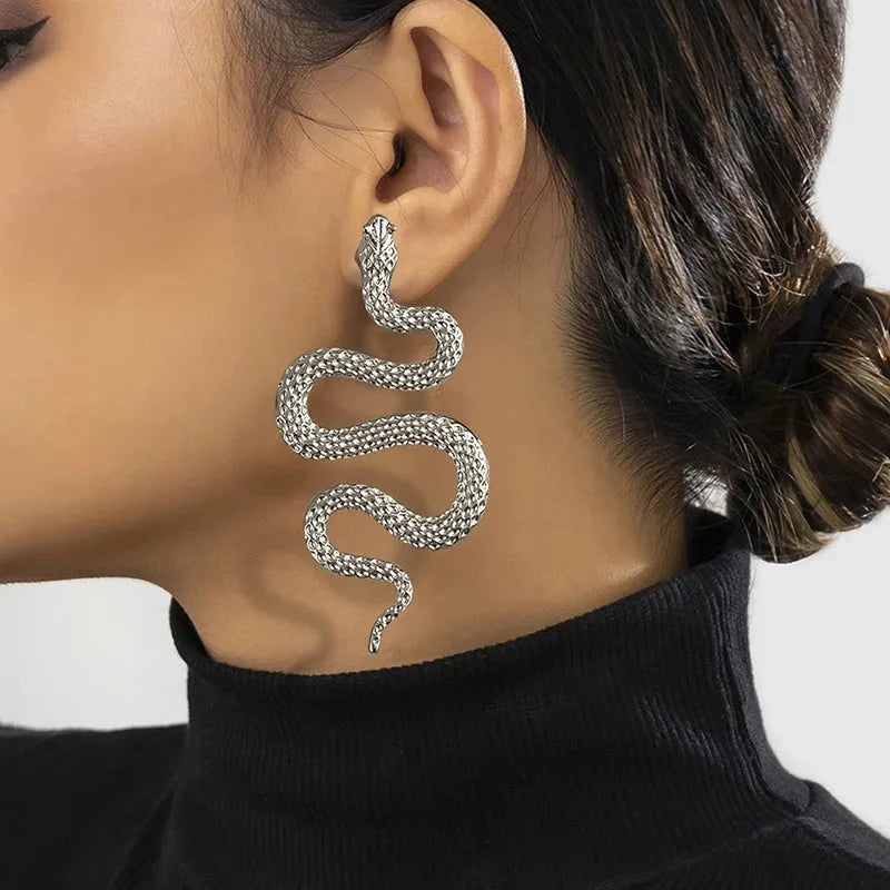 Halloween Snake Stud Earrings for Women 2pcs