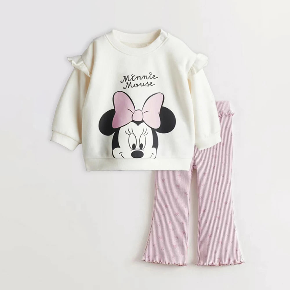 Baby & Toddler Girl Minnie Mouse Outfit Set 2Pcs (Sweatshirt + Leggings)