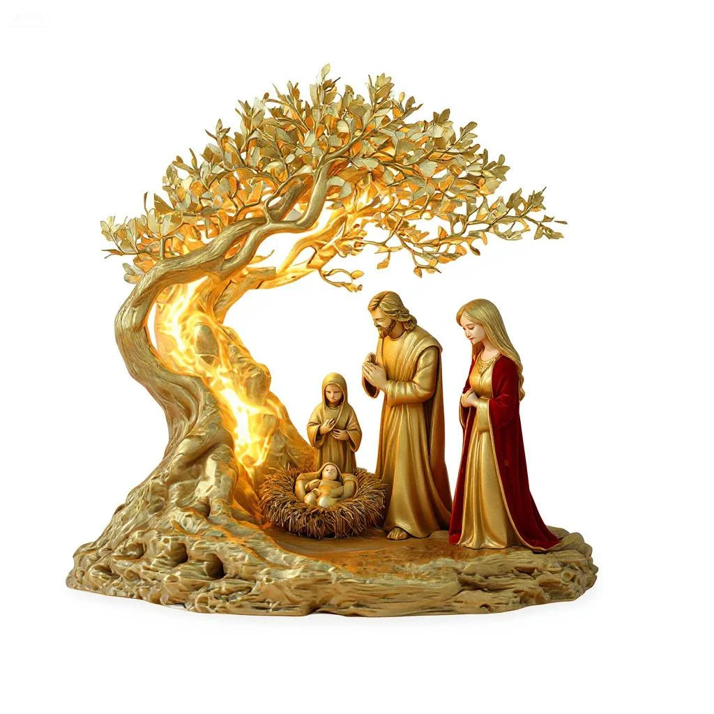 1 piece desktop decoration statue of Jesus, Tree of Life, newborn home decoration ornament. Gifts for children