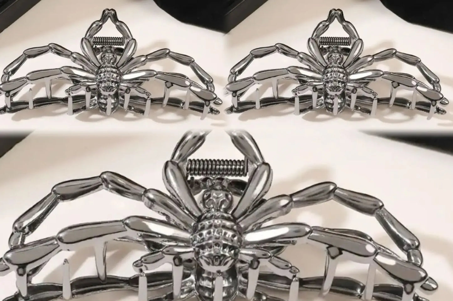 Halloween Spider Hair Claw Clip with Pearl Design