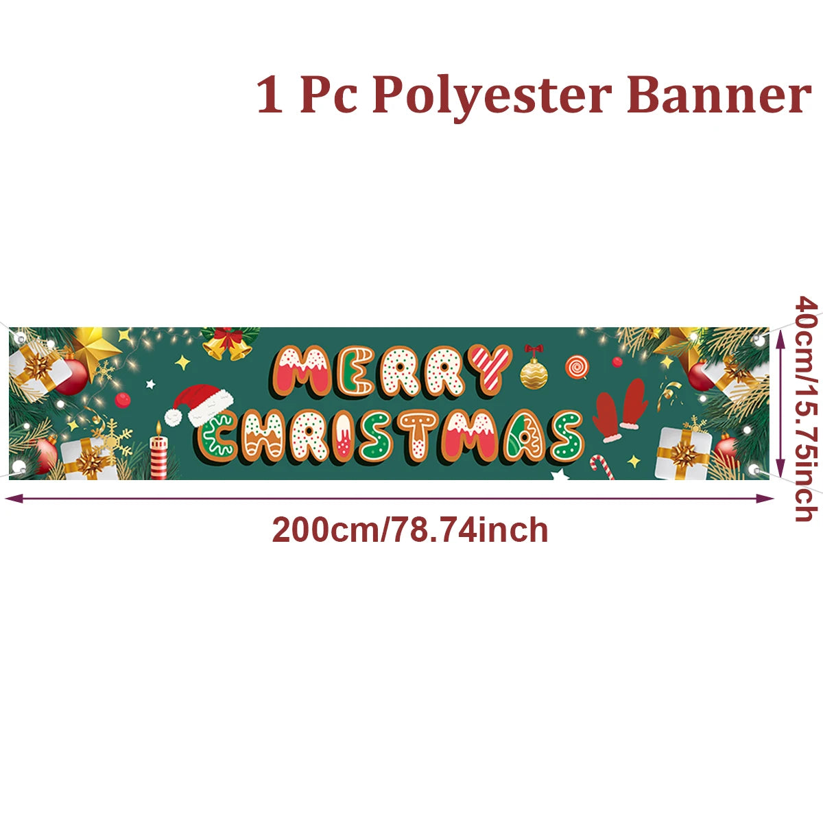 Outdoor Christmas Banner Holiday Decor