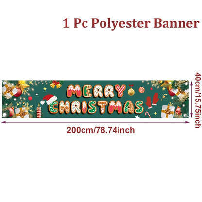 Outdoor Christmas Banner Holiday Decor