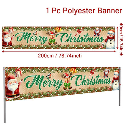 Outdoor Christmas Banner Holiday Decor