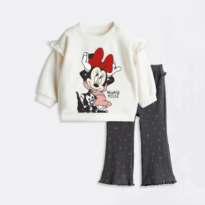 Baby & Toddler Girl Minnie Mouse Outfit Set 2Pcs (Sweatshirt + Leggings)