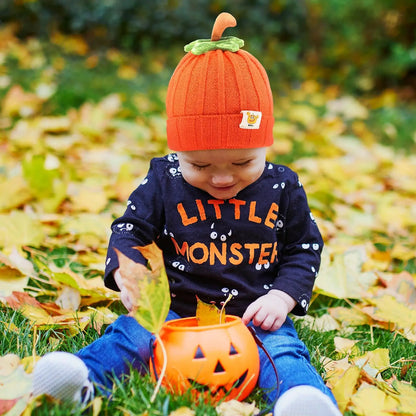 Halloween Pumpkin Beanie for Infants & Toddlers