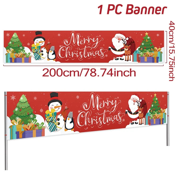 Outdoor Christmas Banner Holiday Decor