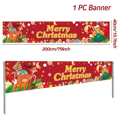 Outdoor Christmas Banner Holiday Decor
