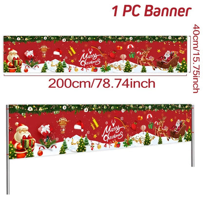 Outdoor Christmas Banner Holiday Decor