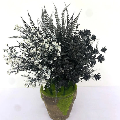 Halloween Black Artificial Plant Decor