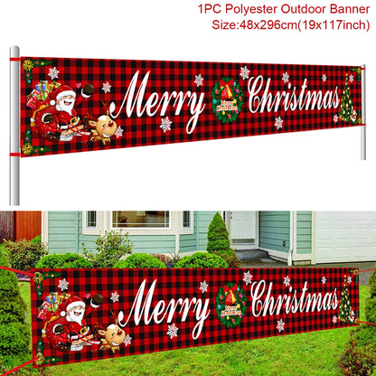Outdoor Christmas Banner Holiday Decor