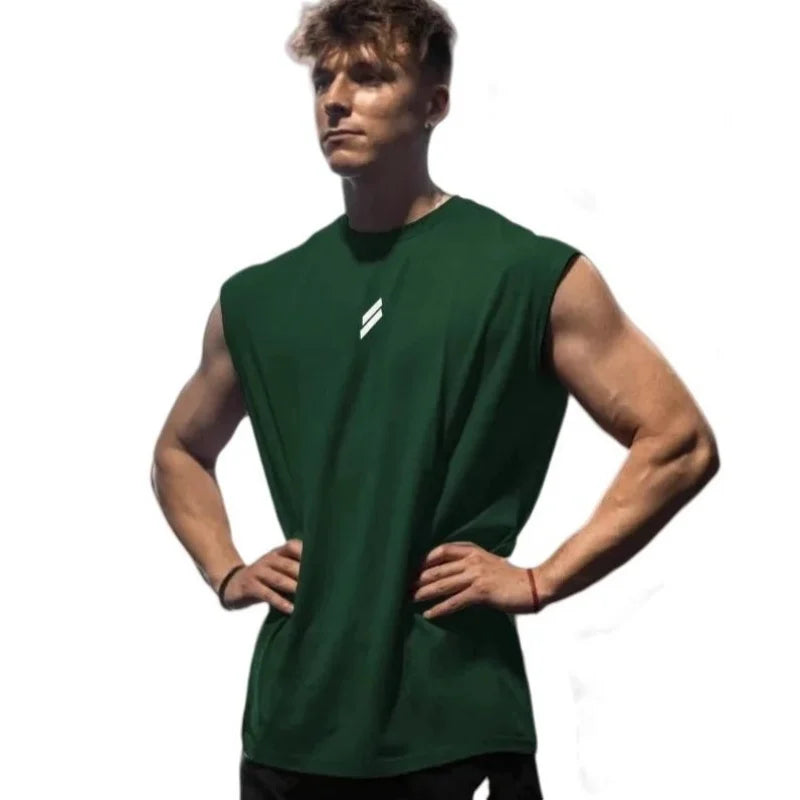 Mens Summer Fitness Sports Tank Top Breathable Mesh Activewear