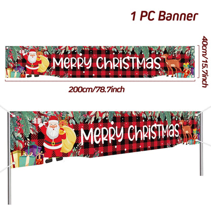 Outdoor Christmas Banner Holiday Decor