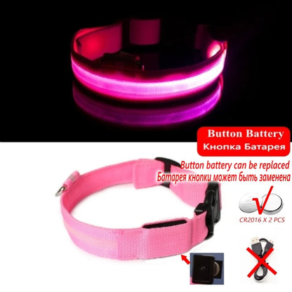 Led Dog Collar USB Charging/Battery