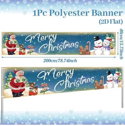 Outdoor Christmas Banner Holiday Decor