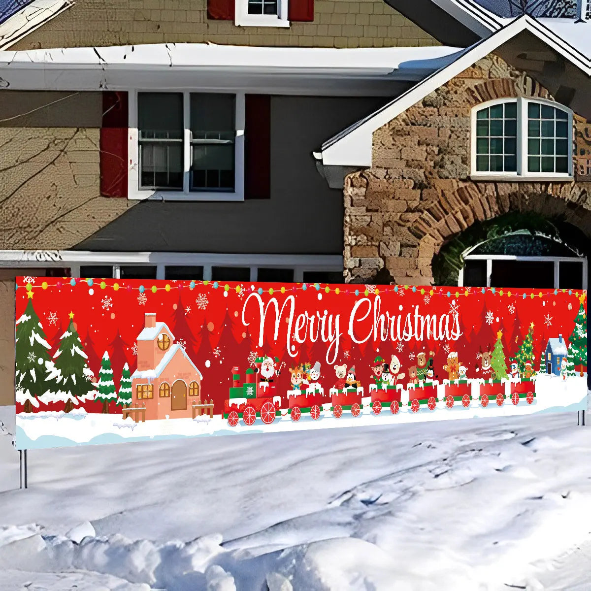 Outdoor Christmas Banner Holiday Decor