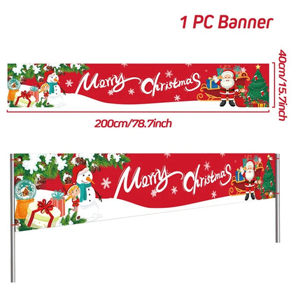 Outdoor Christmas Banner Holiday Decor