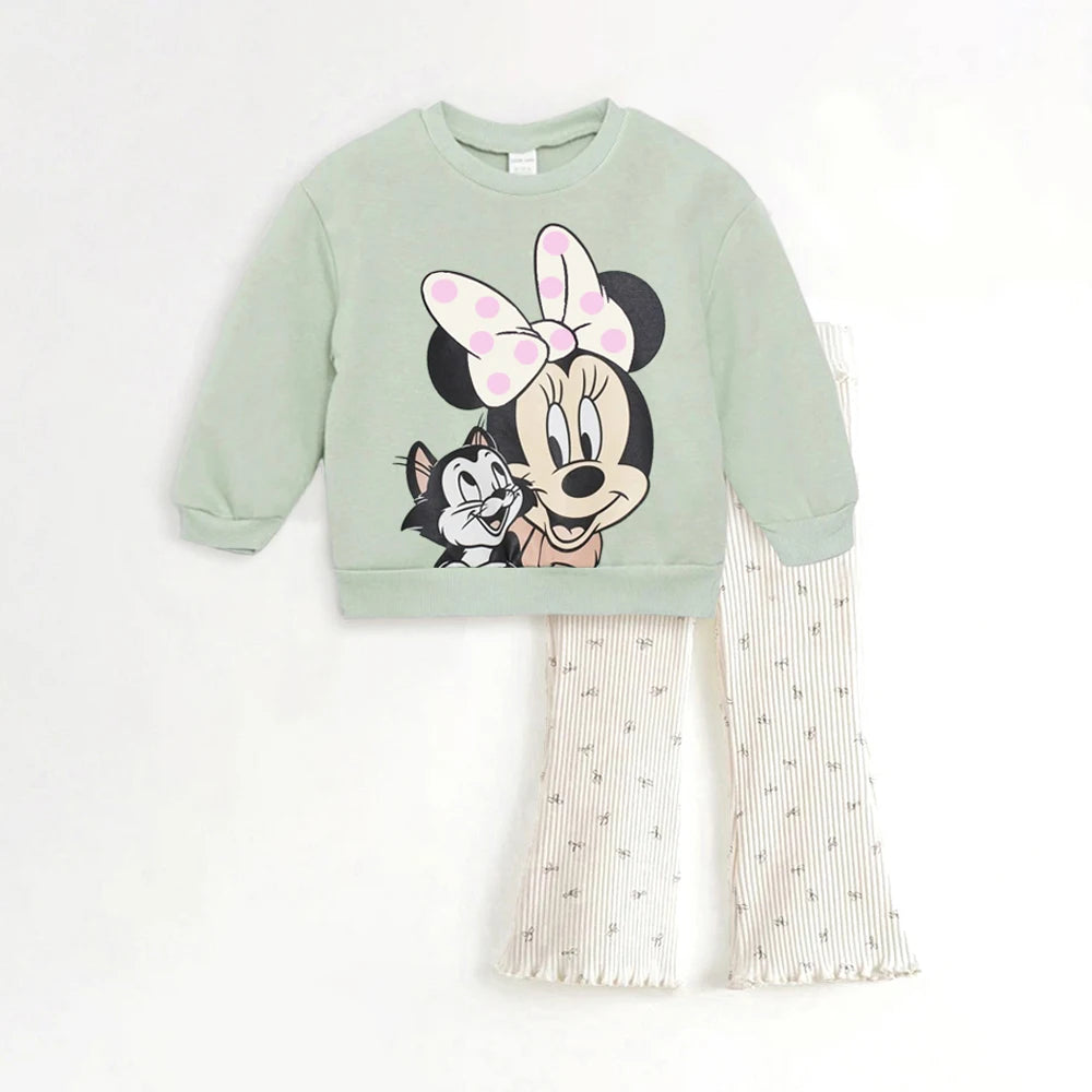 Baby & Toddler Girl Minnie Mouse Outfit Set 2Pcs (Sweatshirt + Leggings)