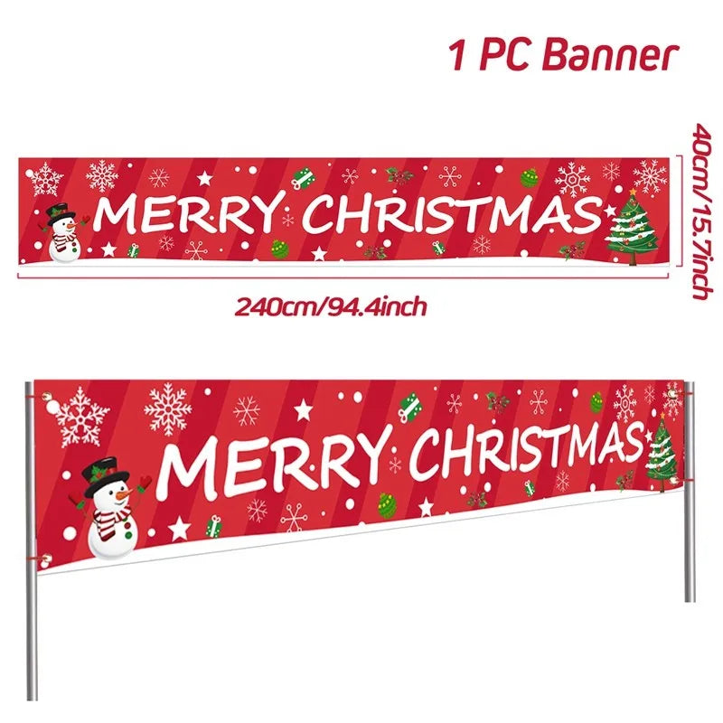 Outdoor Christmas Banner Holiday Decor