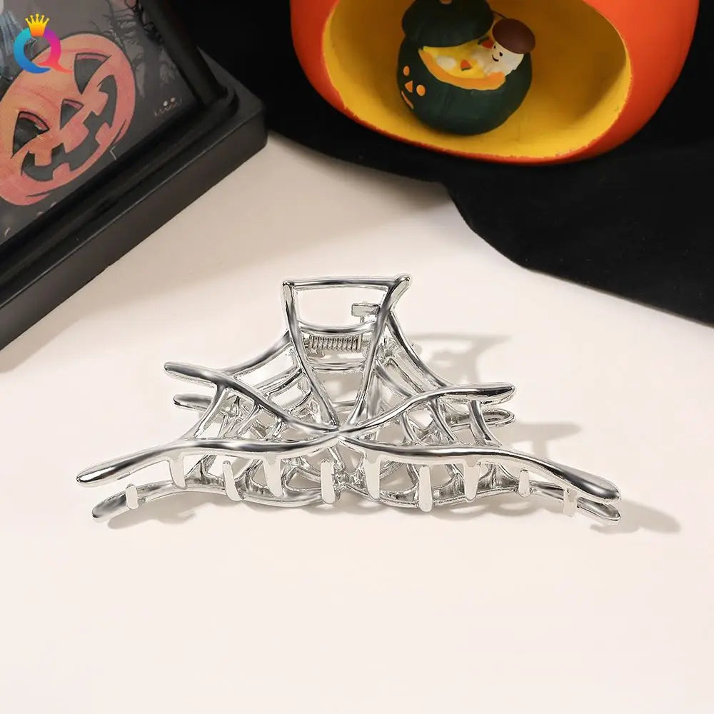 Halloween Spider Hair Claw Clip with Pearl Design