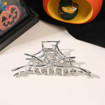 Halloween Spider Hair Claw Clip with Pearl Design