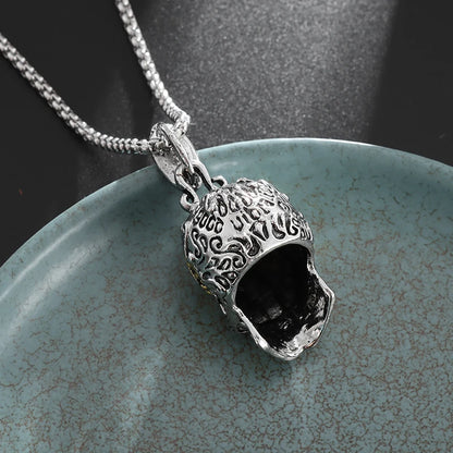 Retro Mechanical Skull Pendant for Men