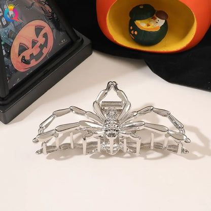 Halloween Spider Hair Claw Clip with Pearl Design
