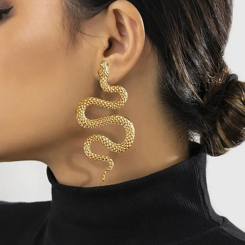 Halloween Snake Stud Earrings for Women 2pcs
