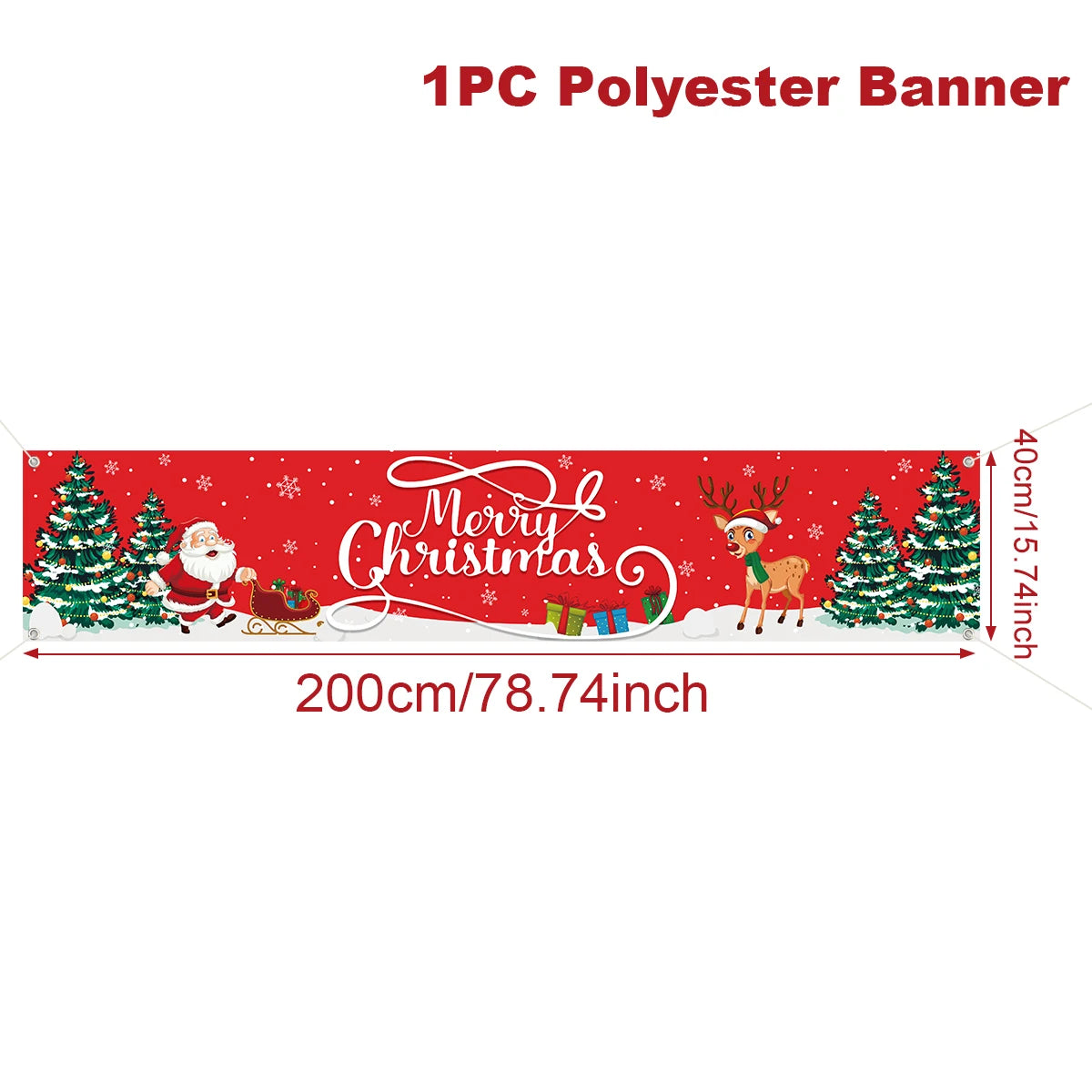 Outdoor Christmas Banner Holiday Decor