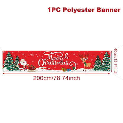 Outdoor Christmas Banner Holiday Decor