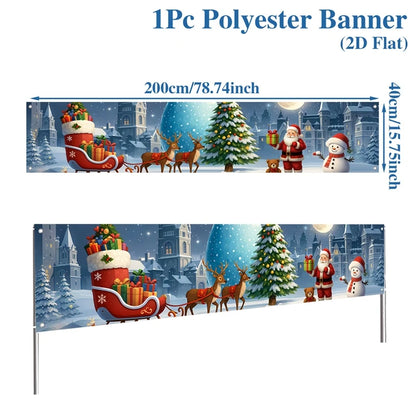 Outdoor Christmas Banner Holiday Decor
