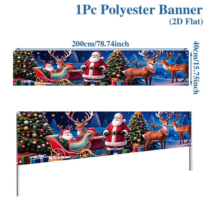Outdoor Christmas Banner Holiday Decor