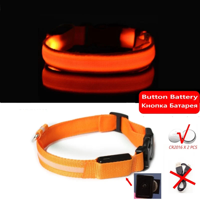 Led Dog Collar USB Charging/Battery