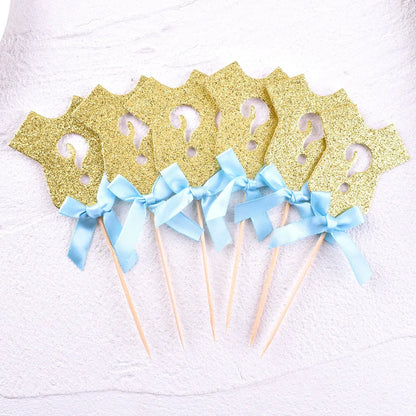 Baby Gender Reveal Cake & Cupcake Toppers