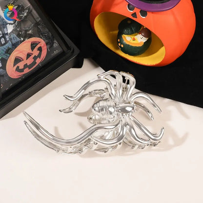 Halloween Spider Hair Claw Clip with Pearl Design