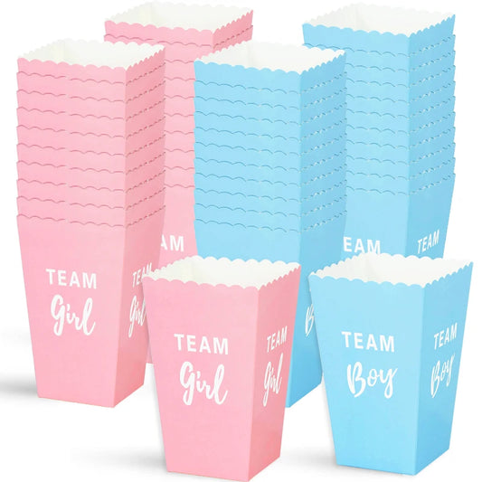 Gender Reveal Popcorn Box