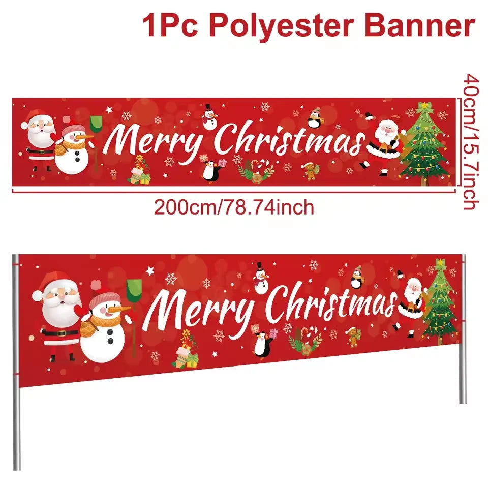 Outdoor Christmas Banner Holiday Decor