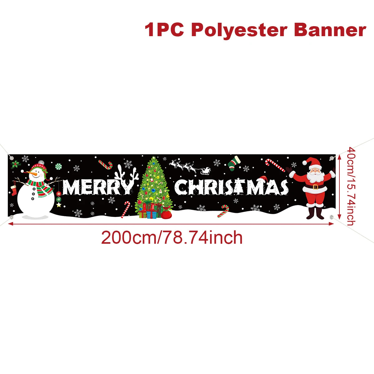 Outdoor Christmas Banner Holiday Decor