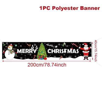 Outdoor Christmas Banner Holiday Decor