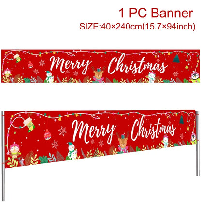 Outdoor Christmas Banner Holiday Decor