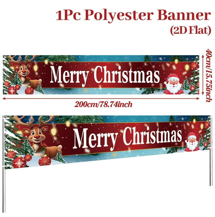 Outdoor Christmas Banner Holiday Decor