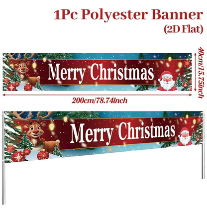 Outdoor Christmas Banner Holiday Decor