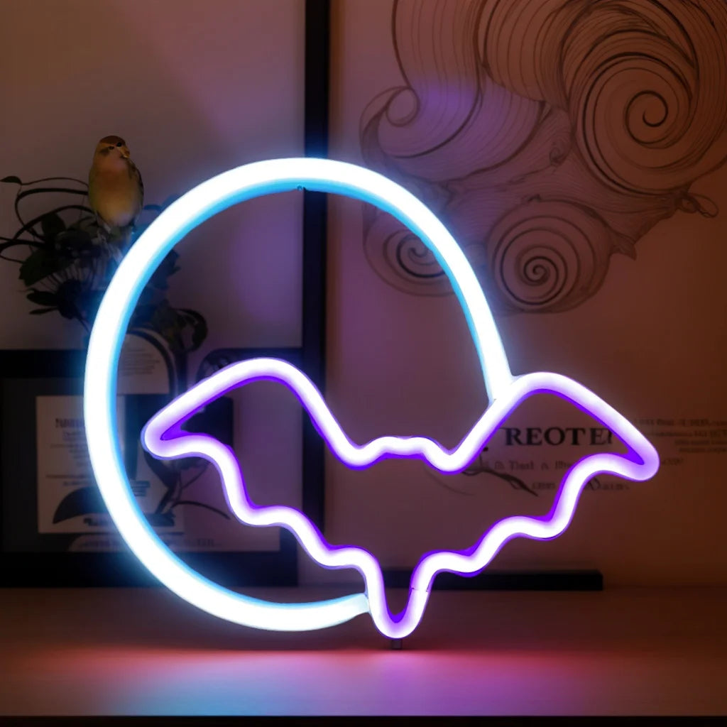 Halloween LED Neon Wall Decor - USB or Battery Powered