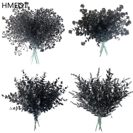 Halloween Black Artificial Plant Decor