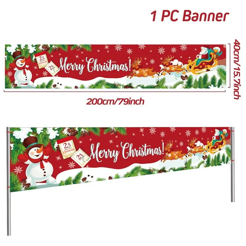 Outdoor Christmas Banner Holiday Decor