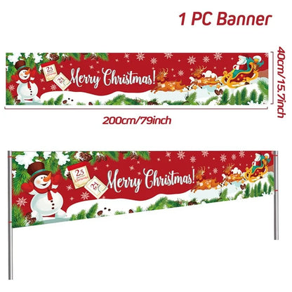 Outdoor Christmas Banner Holiday Decor