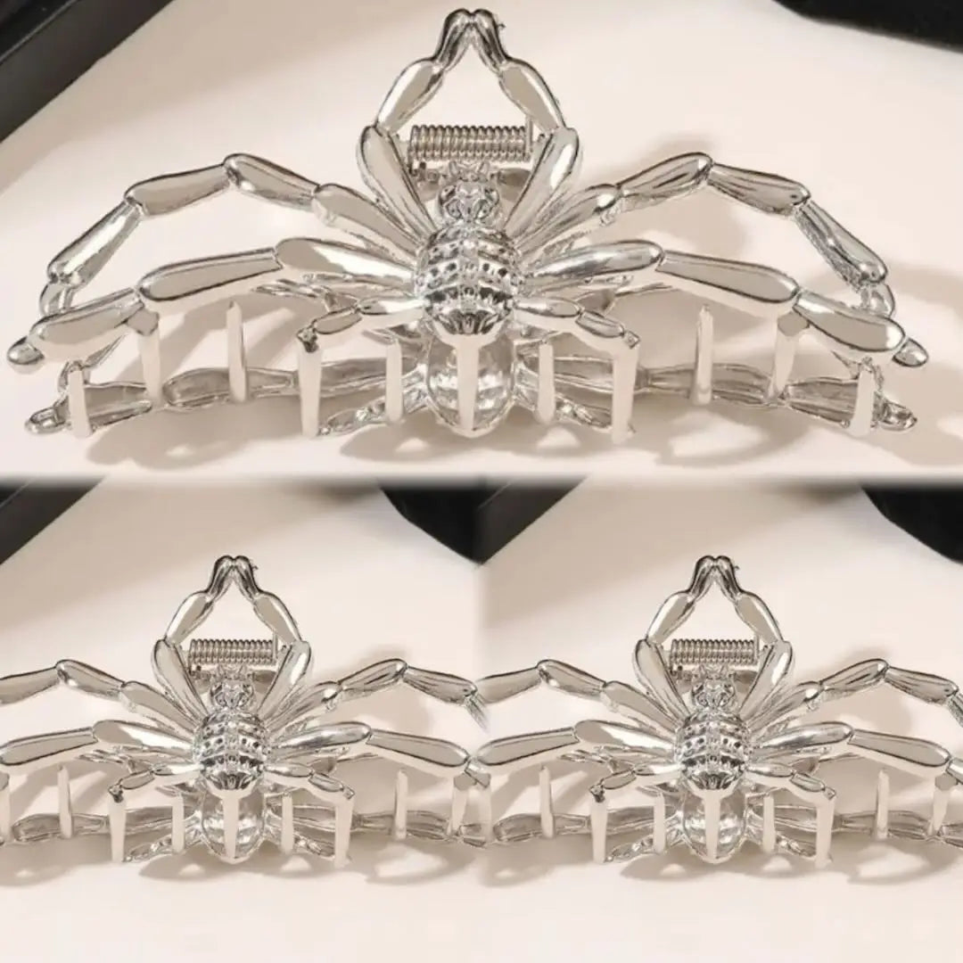 Halloween Spider Hair Claw Clip with Pearl Design