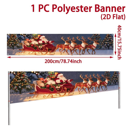 Outdoor Christmas Banner Holiday Decor