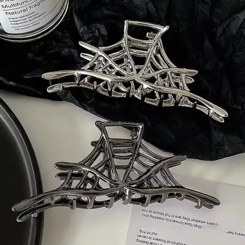 Halloween Spider Hair Claw Clip with Pearl Design