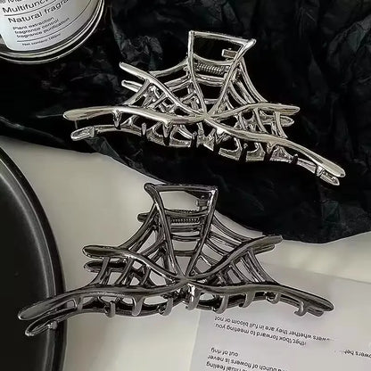 Halloween Spider Hair Claw Clip with Pearl Design