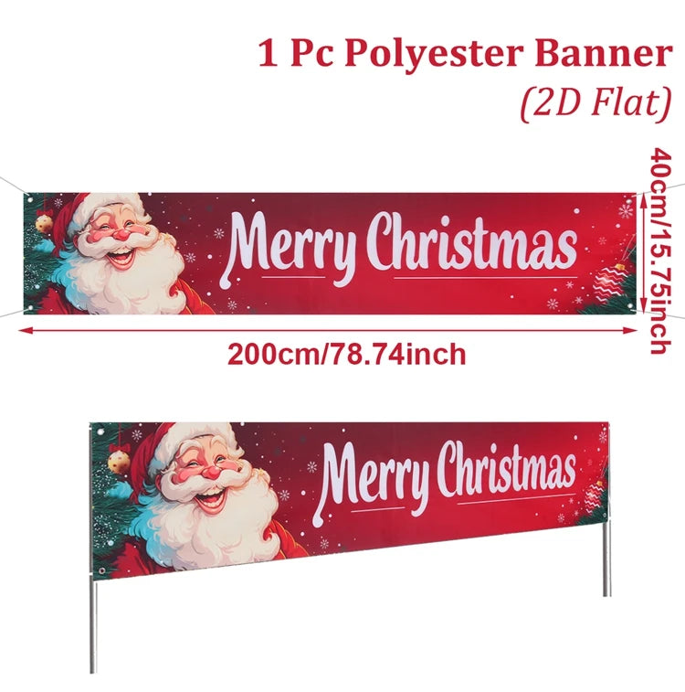 Outdoor Christmas Banner Holiday Decor